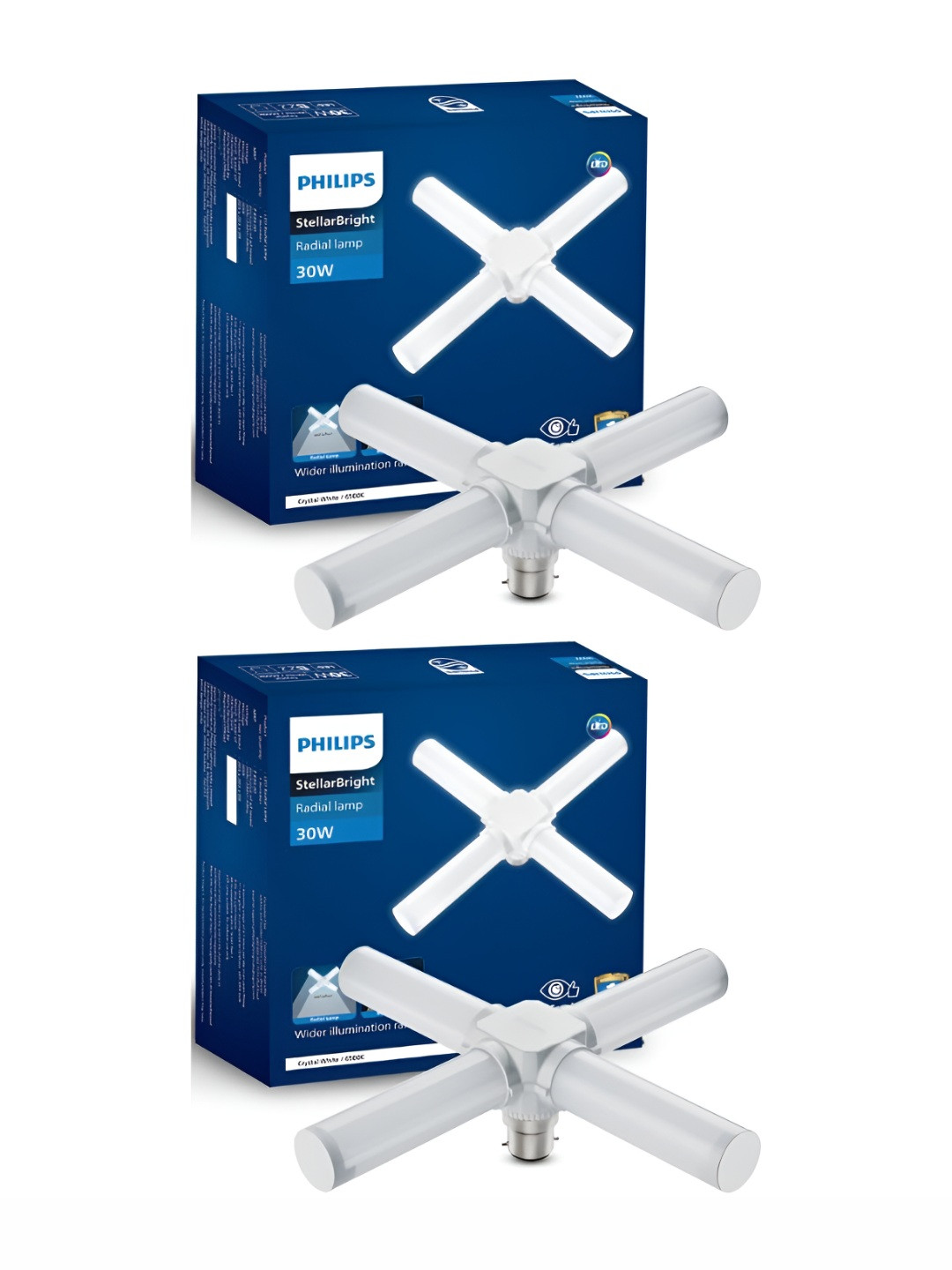 Philips 2 Pcs Stellar Bright 30W eye Comfort Technology T-Bulb
