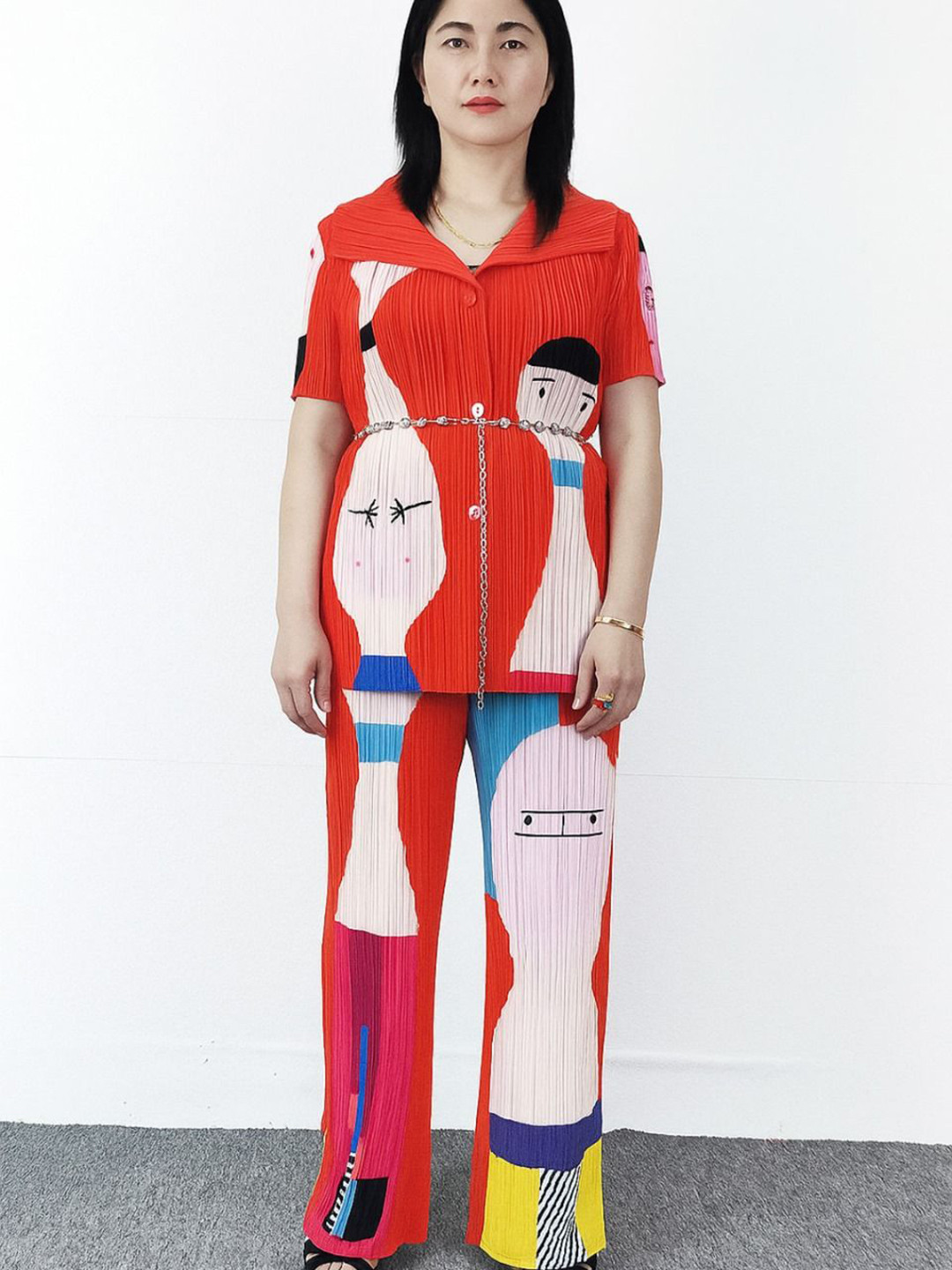 TRENBEE Trevor Printed V-Neck Shirt With Trousers Co-Ords