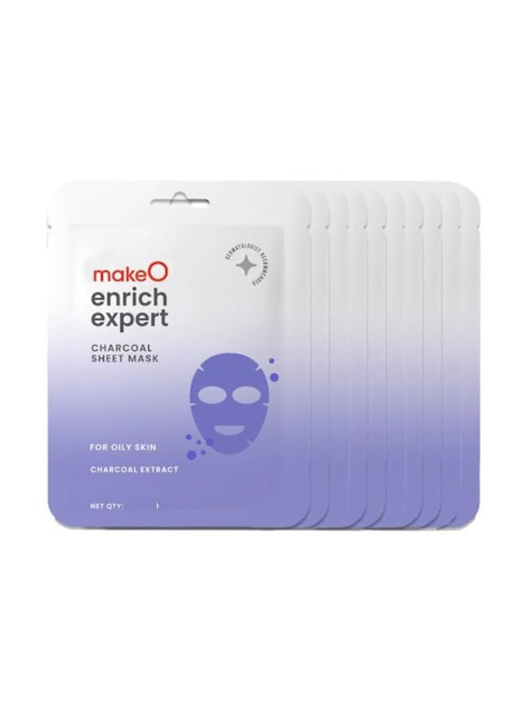 makeo Set Of 10 Enrich Expert Charcoal Extract Sheet Mask