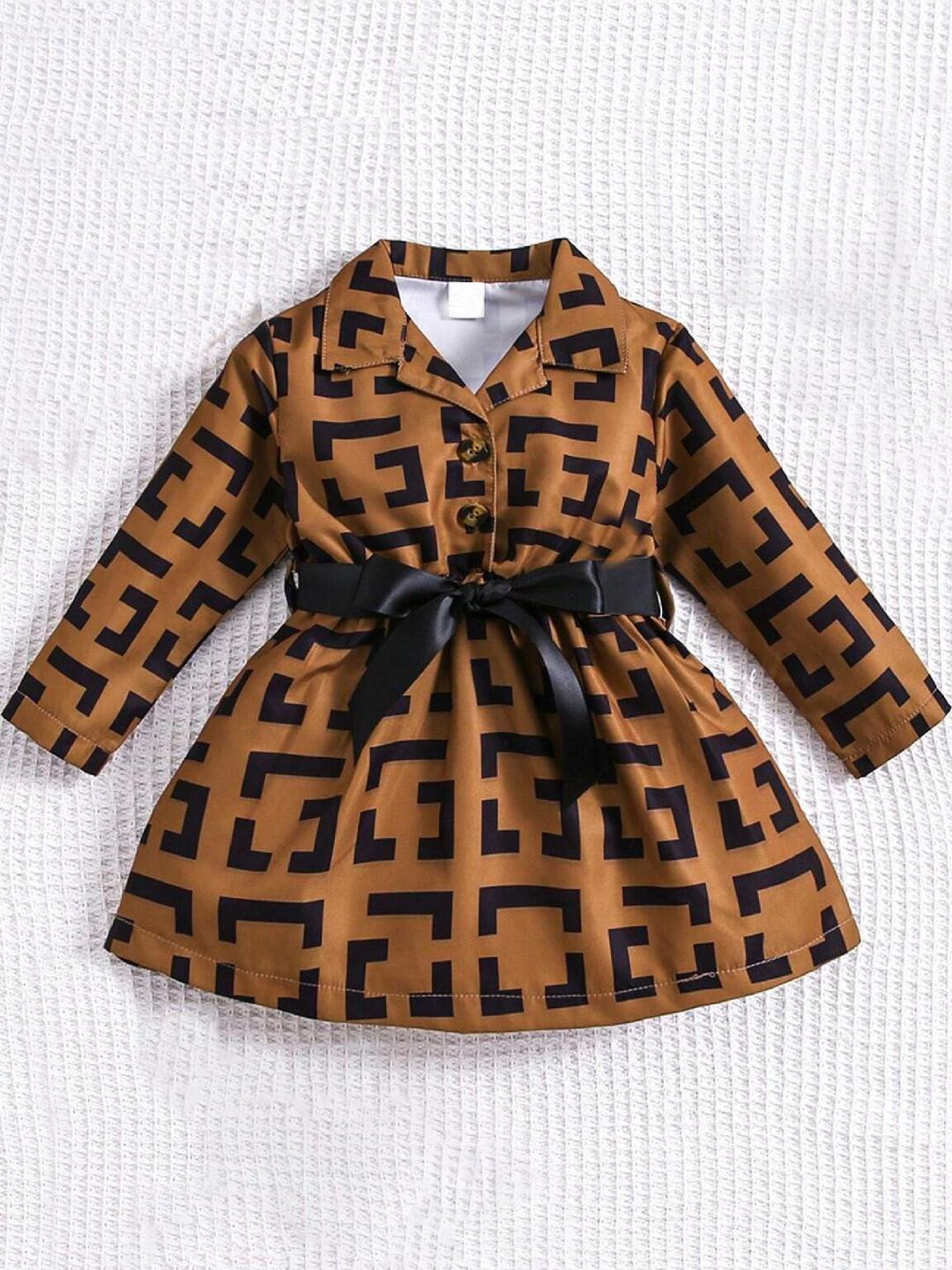 MAYARA FASHION Girls Brown Dresses