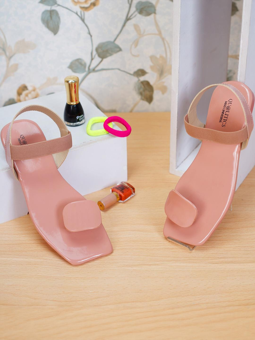 Miss Universe Women Peach Flip Flops