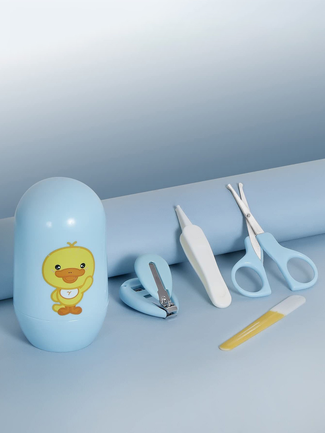 Joy Buzz 4 In 1 Egg Shape Baby Nail Clipper Kit - Blue