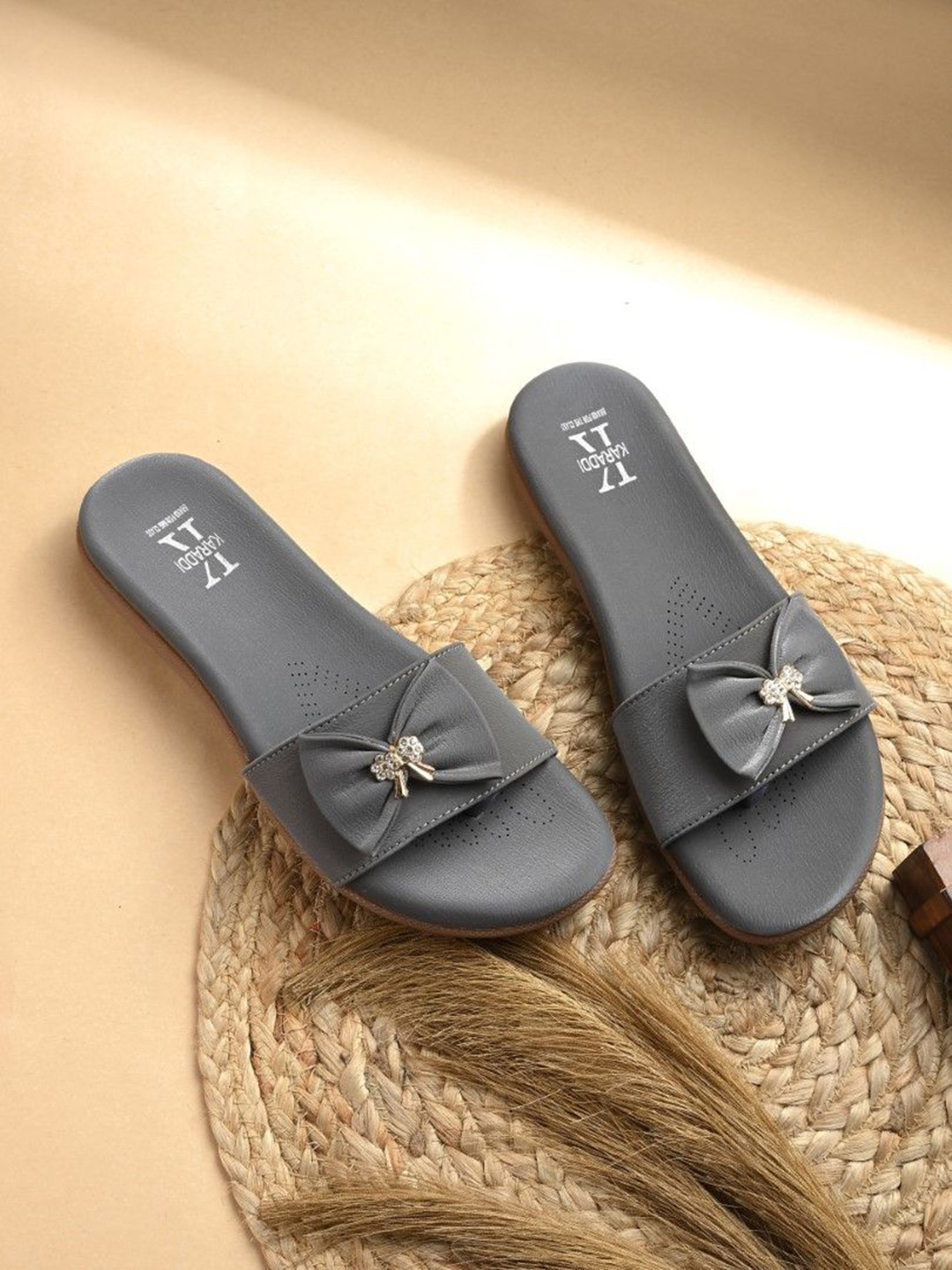 KARADDI Women Ortho Bows Open Toe Flats