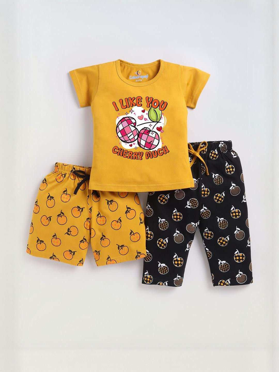 Colourspop Girls Mustard Clothing Set
