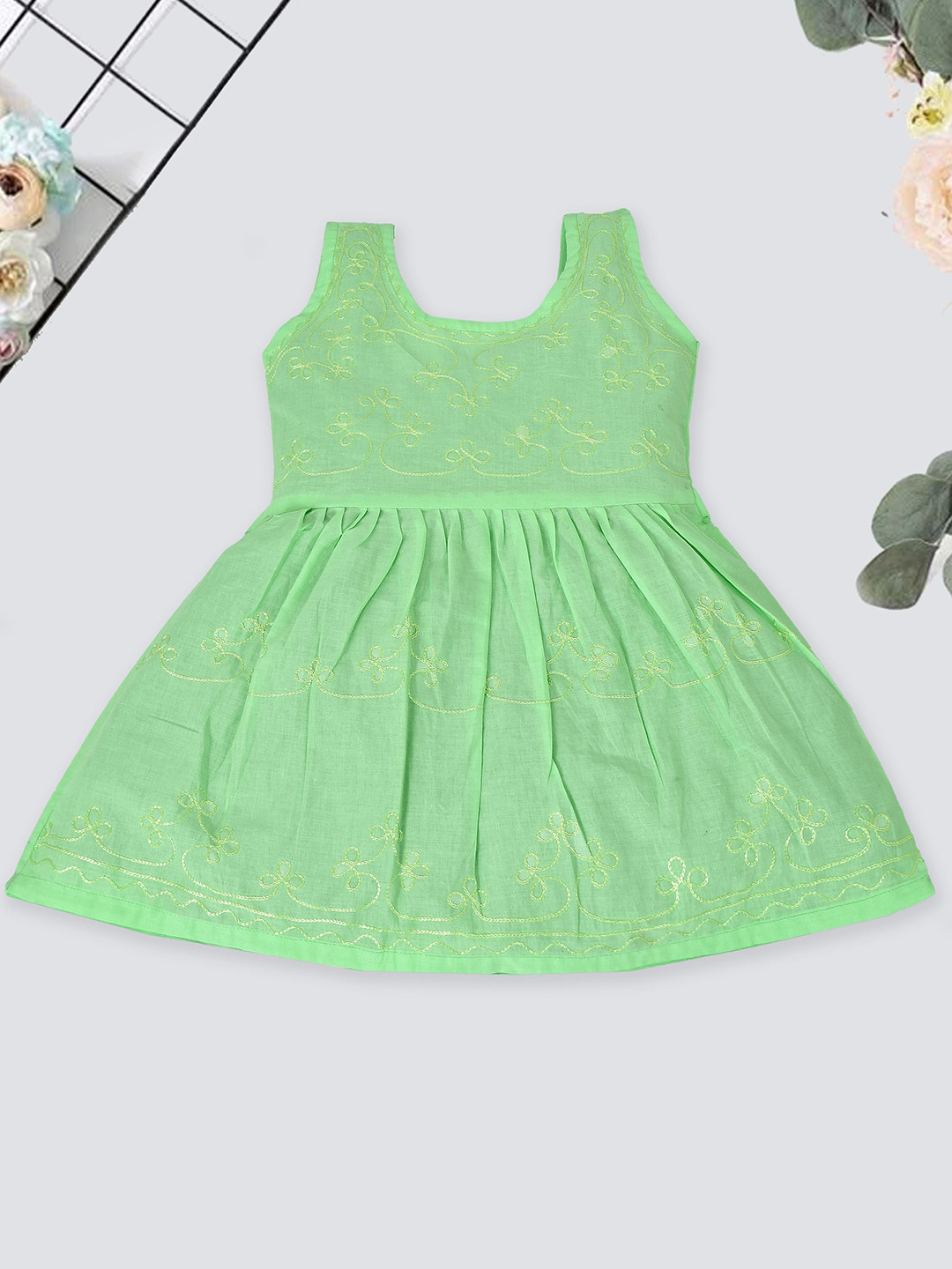 Sevgi Girls Embroidered A-Line Dress
