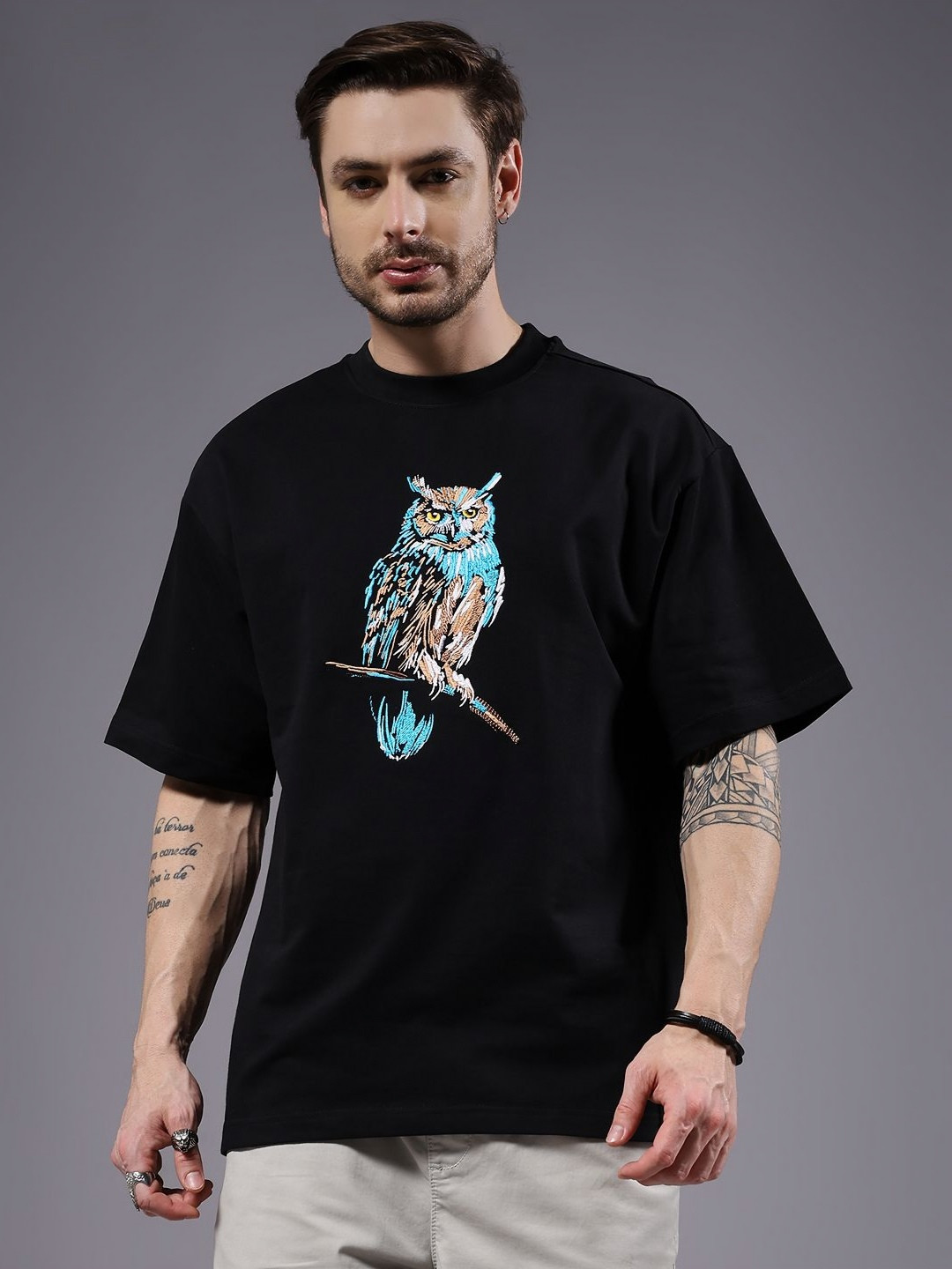PRONK Animal Graphic Oversized Cotton T-shirt