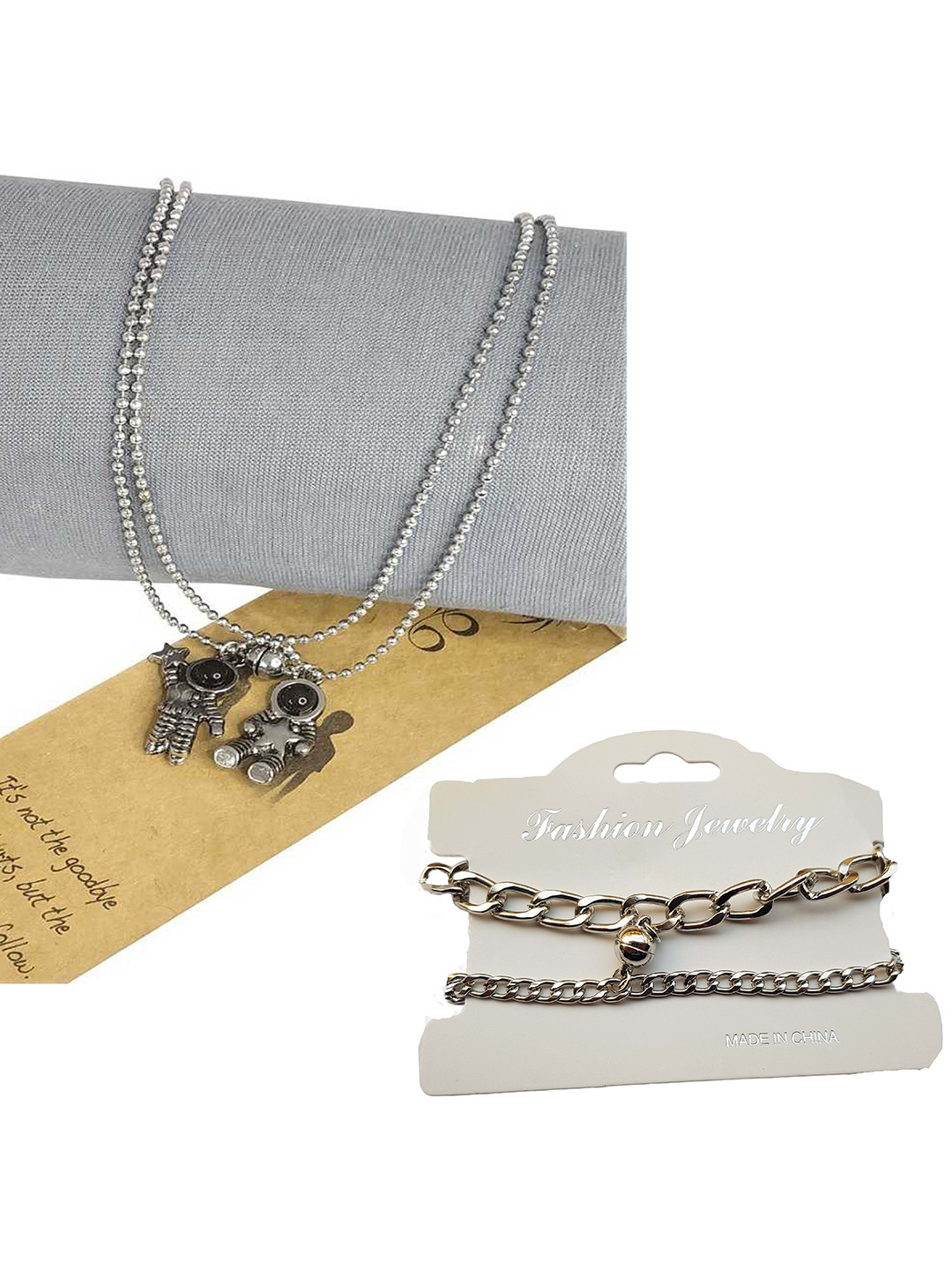 Ringzinnie Pack of 4 Pendants & Bracelet Set