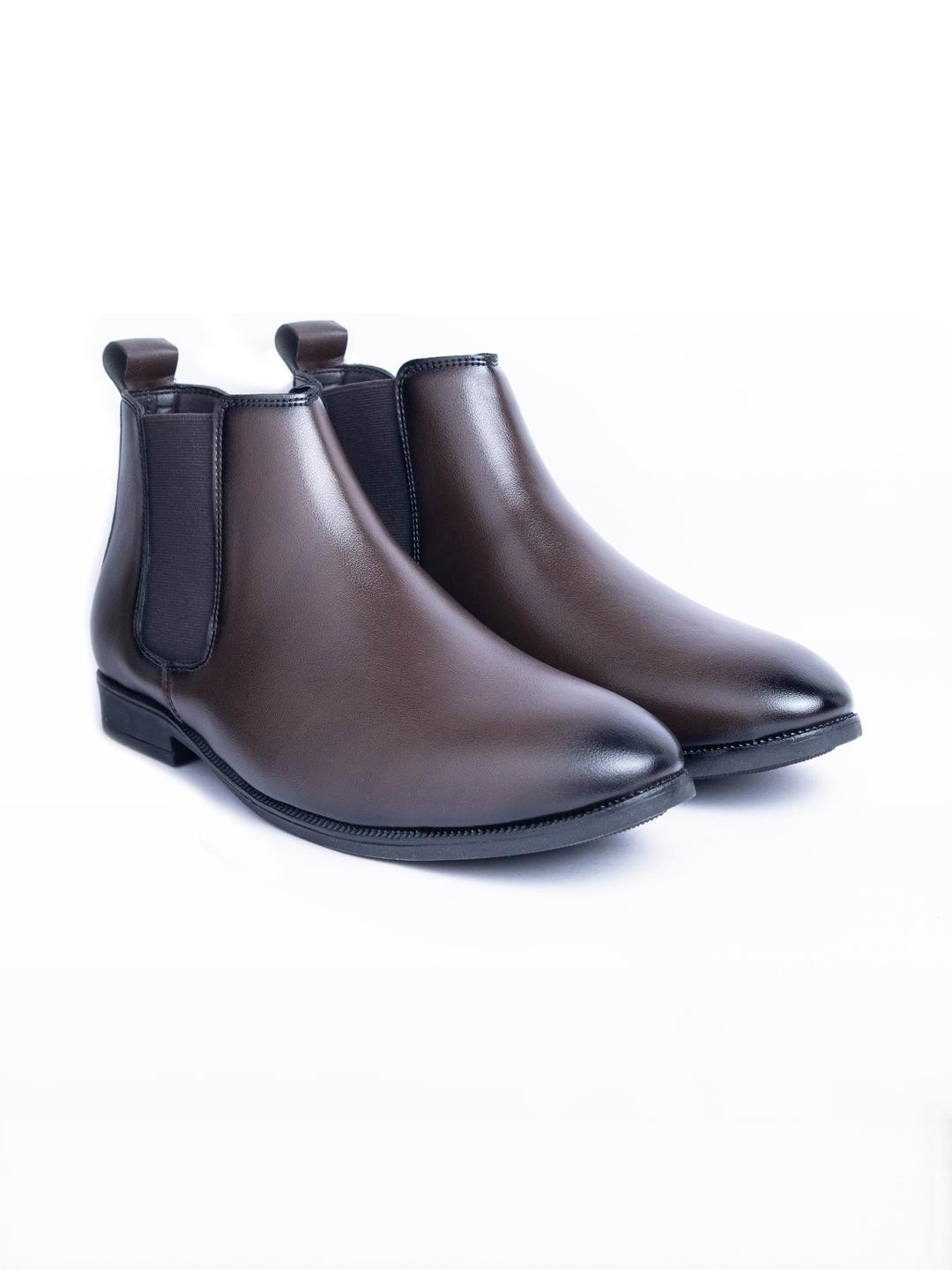 Bold Bunny Men Brown Leather Chelsea Boots