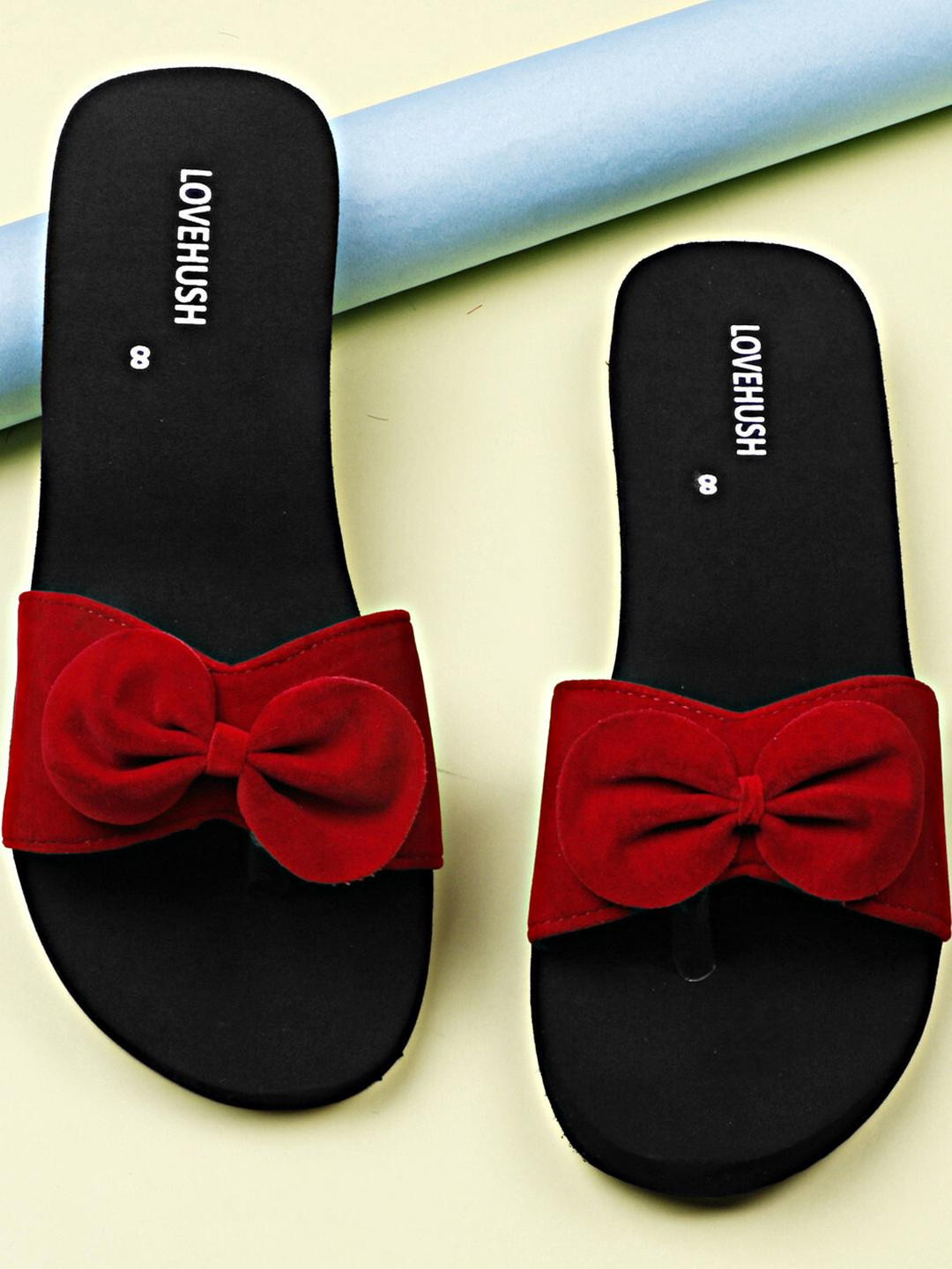 LOVEHUSH Women Red Sandals