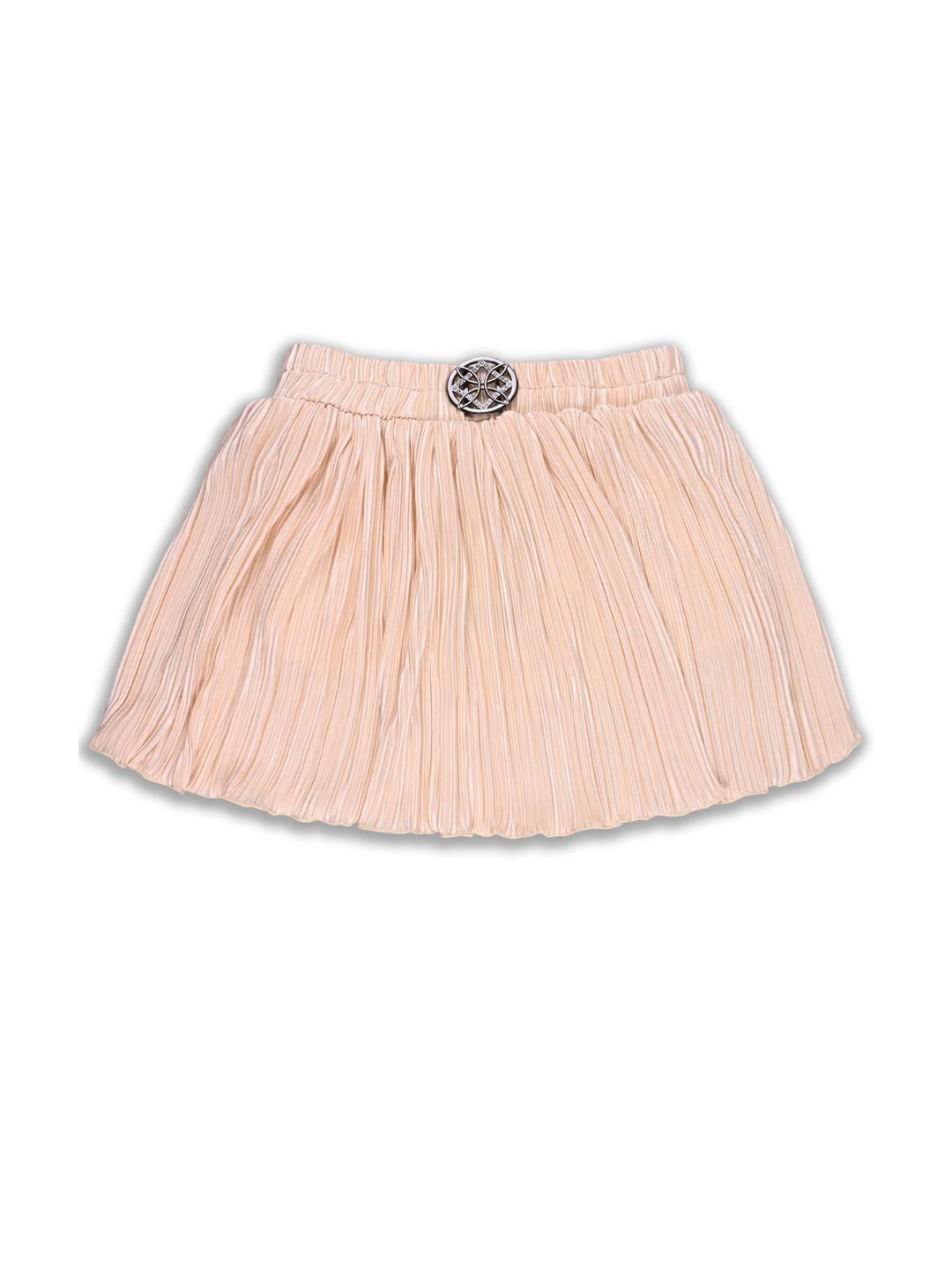 Wish Karo Girls Accordion Pleated Satin Flared Skirt