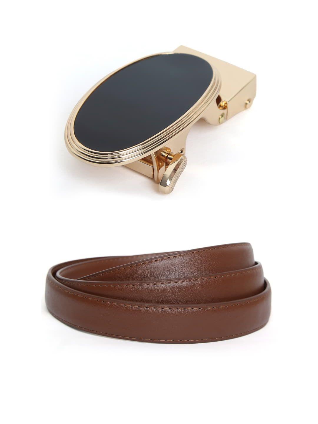 SSN BELTS Women Leather Belt With Interlock Closure