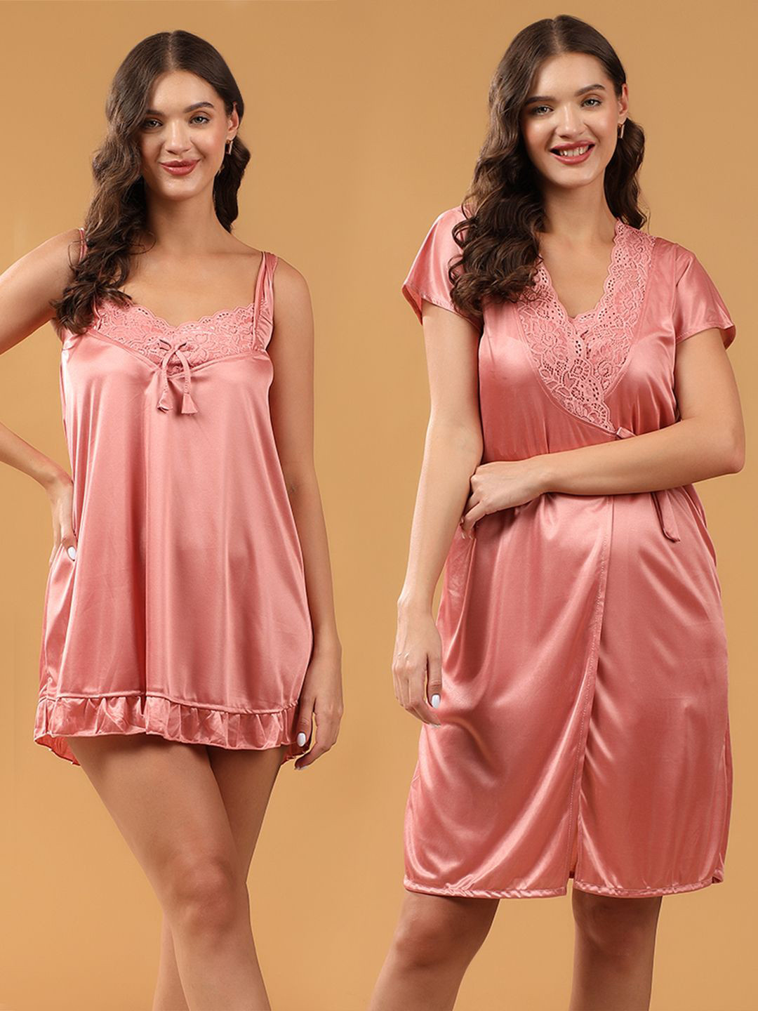 BRACHY Women 2 Pieces Set Nightdress