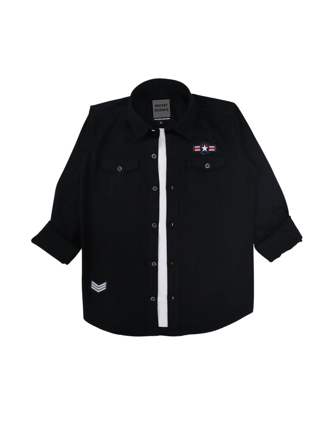 Rocket Science Boys Classic Cargo Slim Fit Casual Shirt