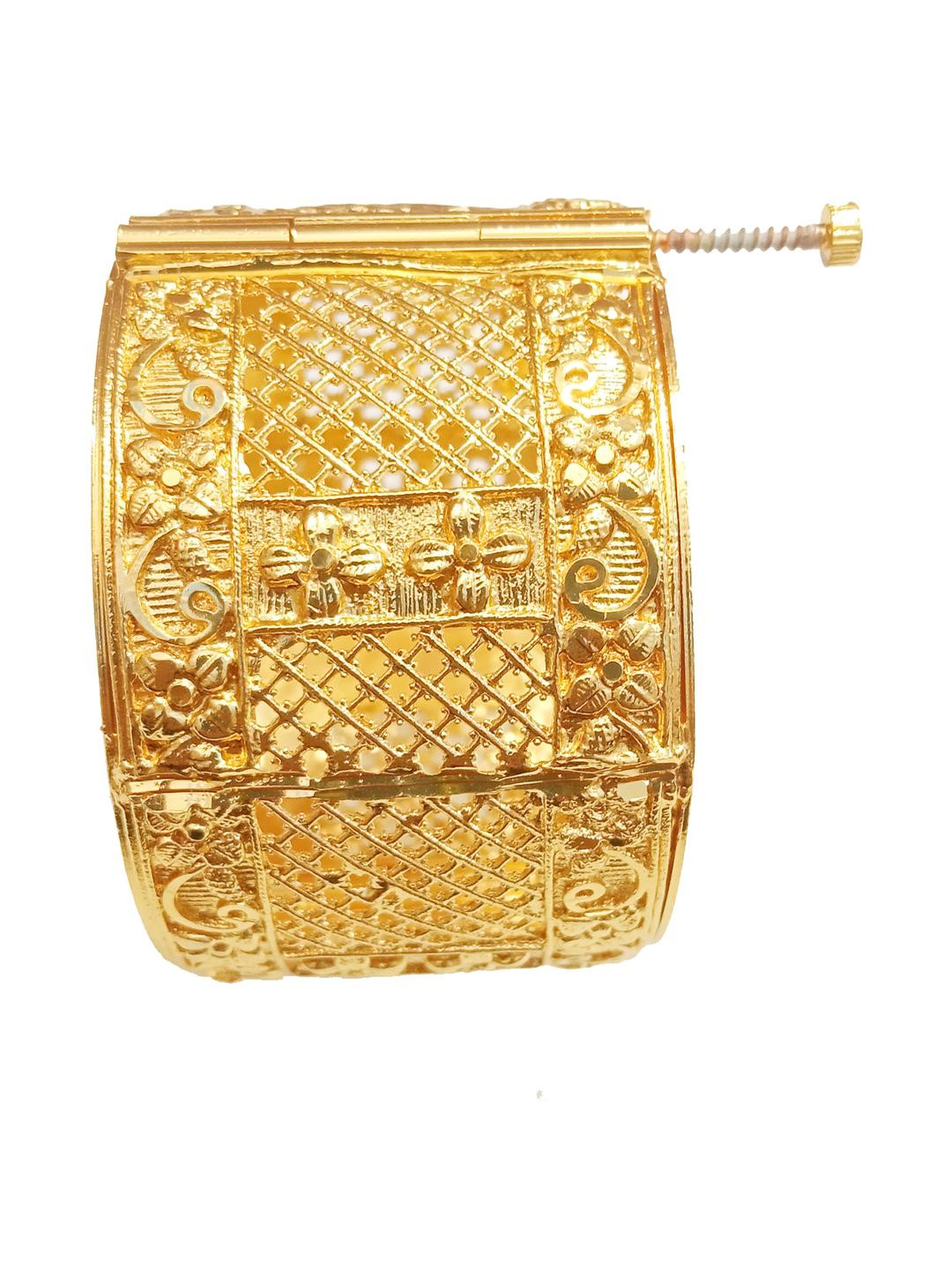 Balaji Gold Copper Gold-Plated Axomiya Bangle