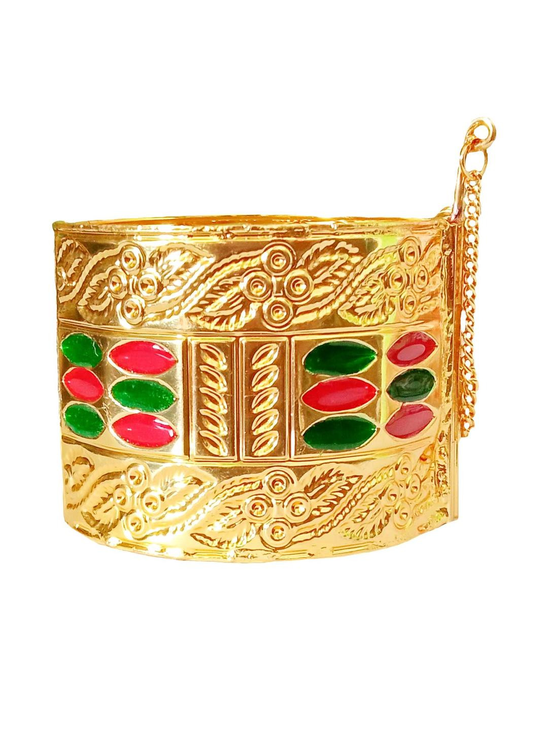Balaji Gold Women Gold-Plated Screw Axomiya Bangle