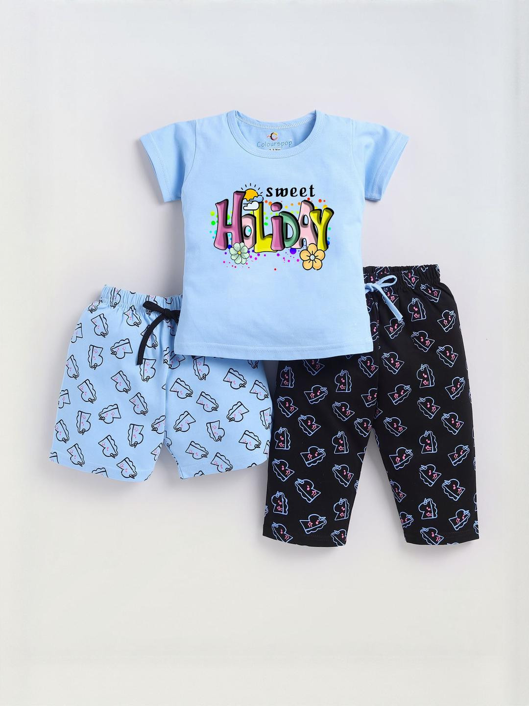 Colourspop Girls Blue Clothing Set