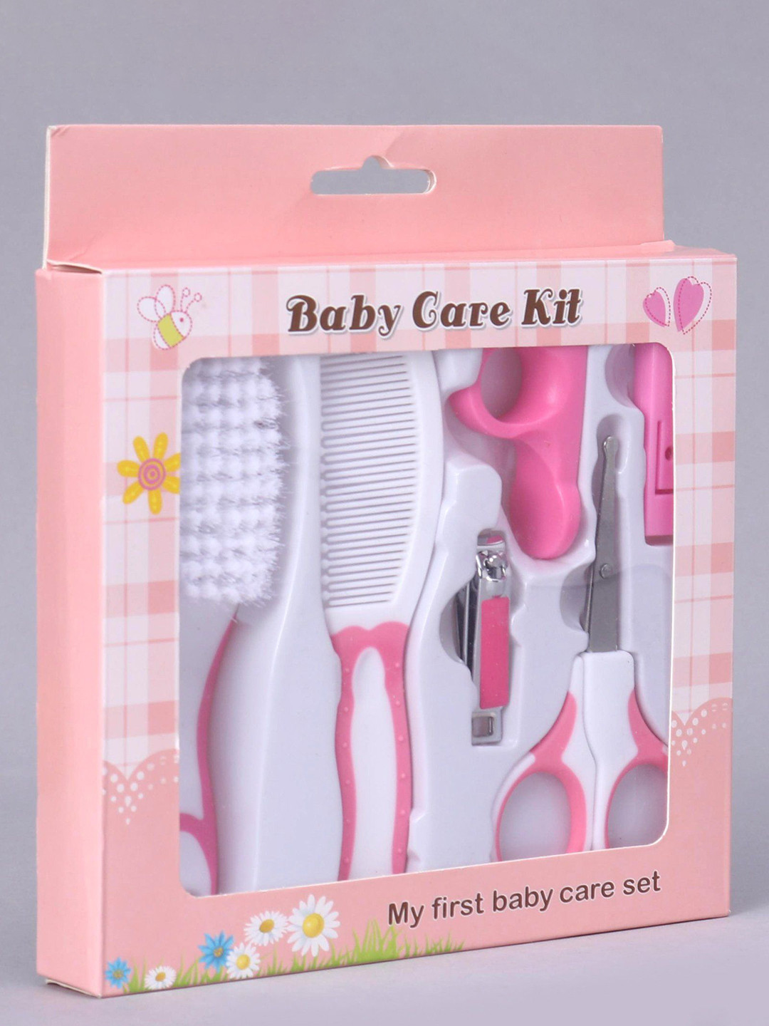 Joy Buzz 6 Pcs Baby Grooming Kit - Pink