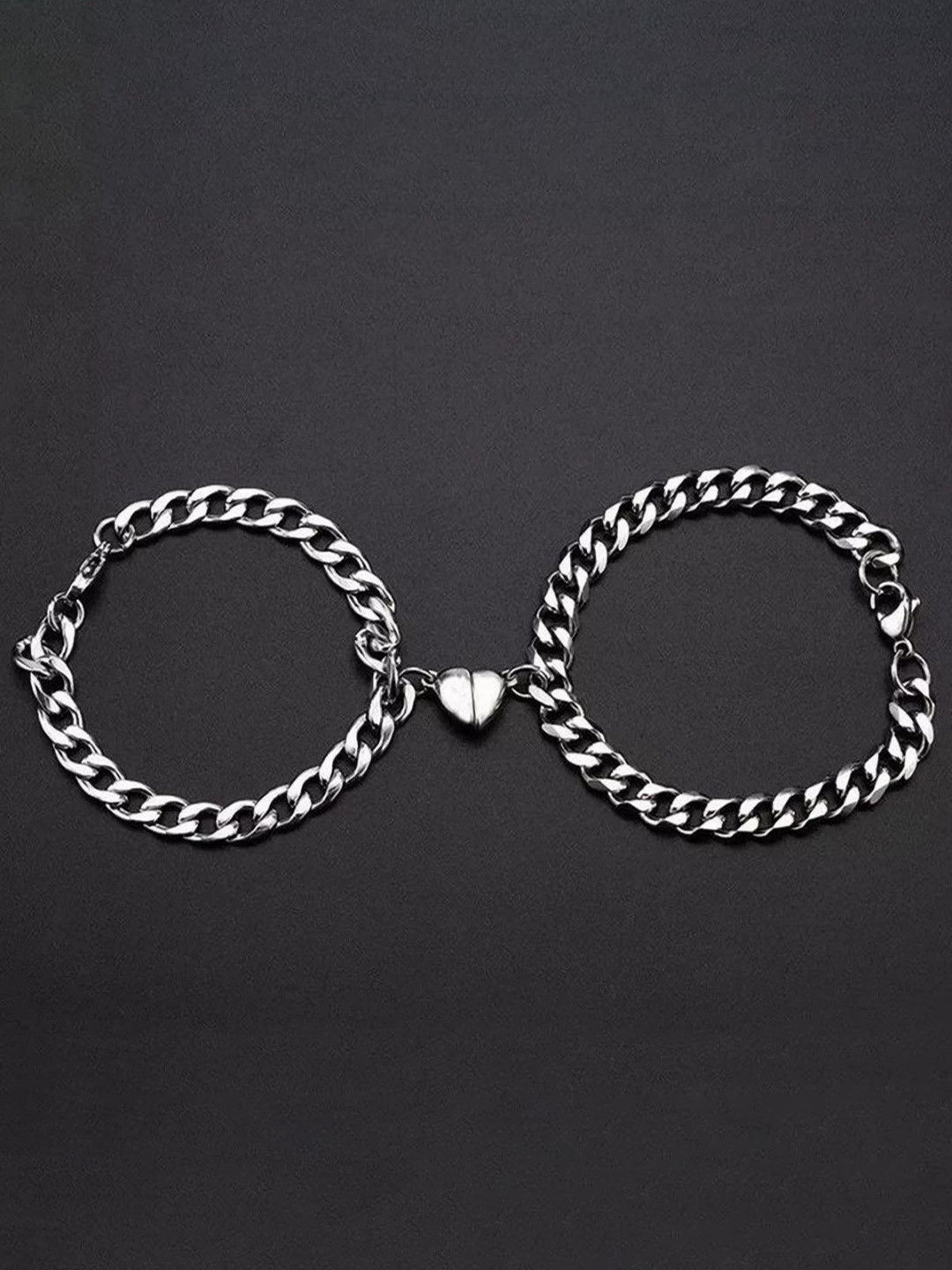 Ringzinnie Set of 4 Silver-toned Pendant-Chains with Bracelets