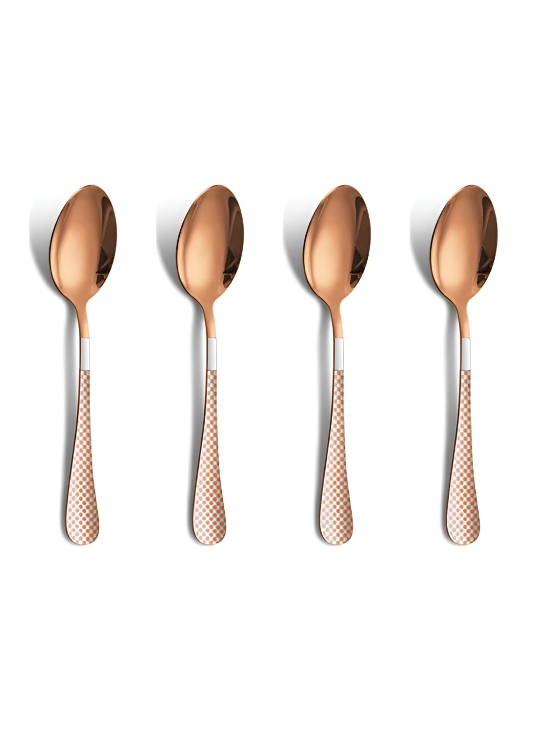 Myntra Elegant Homes Rose Gold-Toned 4 Pieces Stainless Steel Dessert Spoons