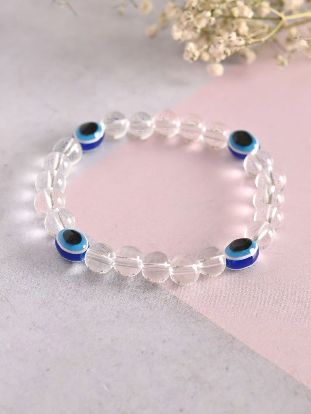 Anouk Evil Eye Crystal Beaded Elasticated Bracelet