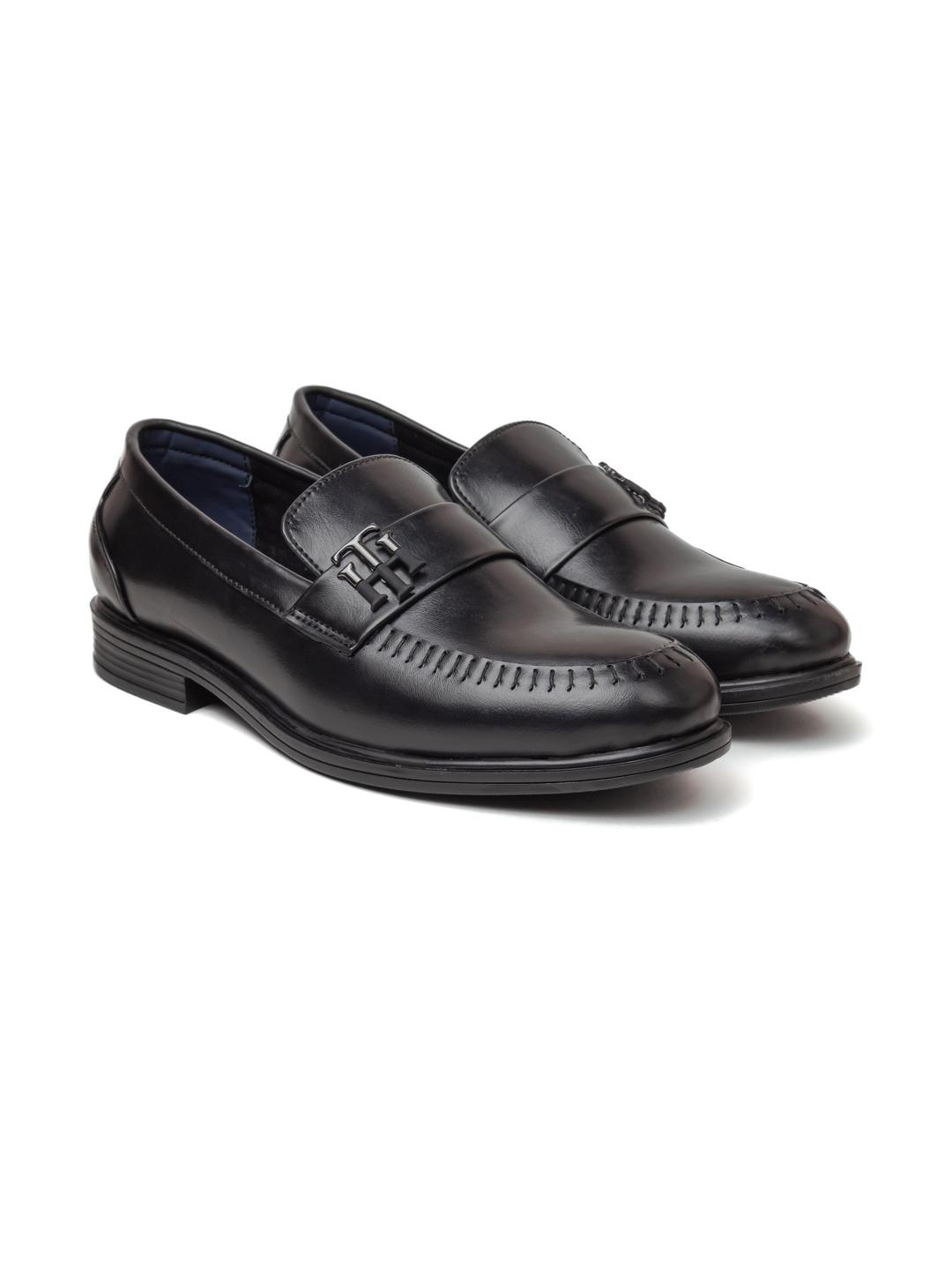 Bold Bunny Black Men Leather Loafers