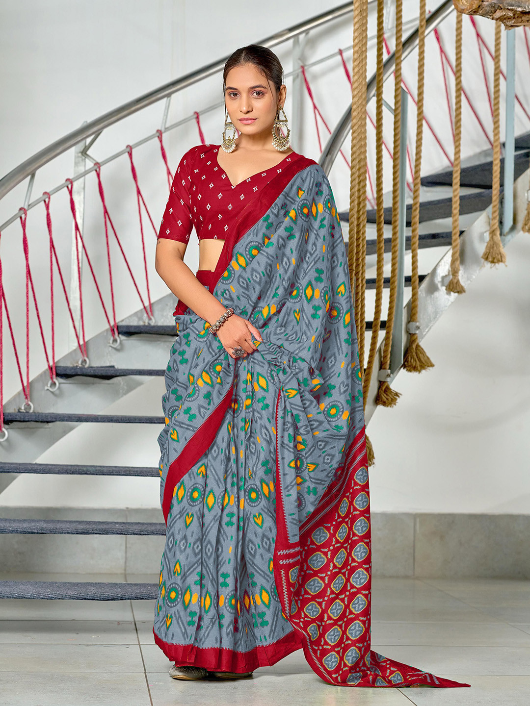 Pandadi Saree Batik Printed Regular Block Print Sarees