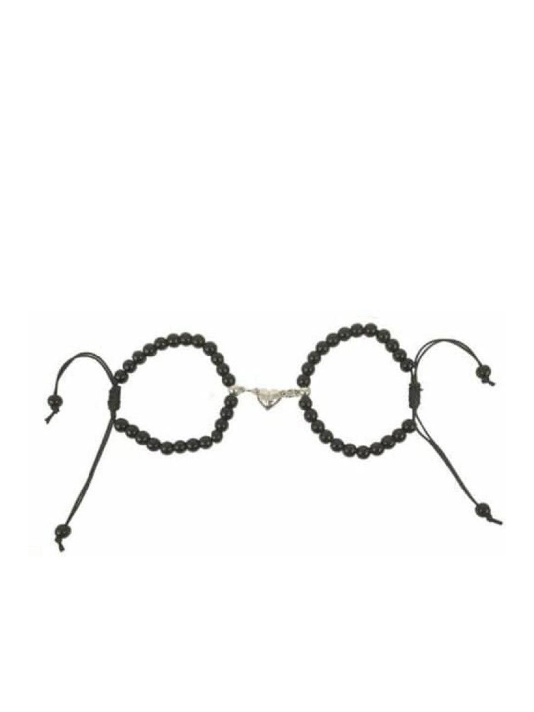 Ringzinnie Unisex Kala moti Pack of 2 Charm Bracelet