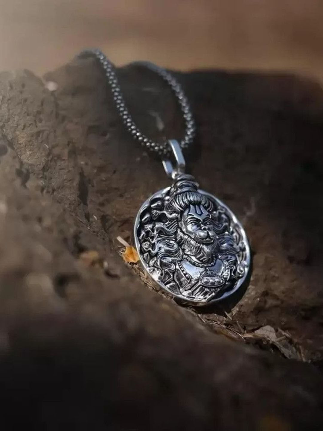 J.S ENTERPRISES Contemporary Hanuman Pendants with Chains