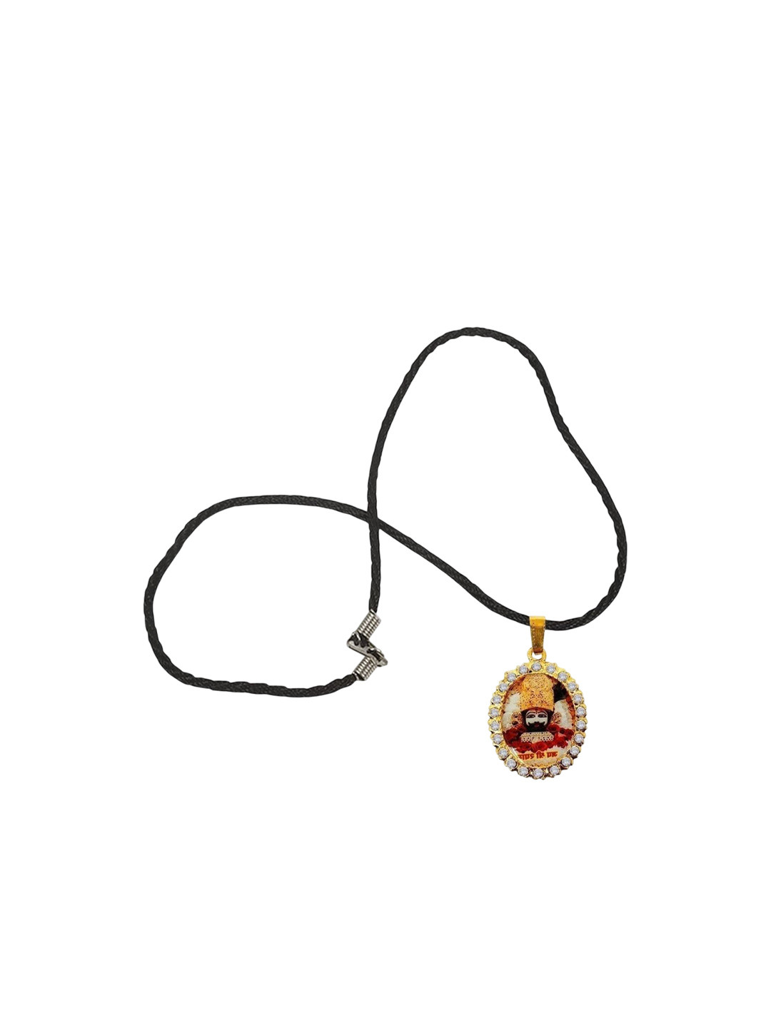 J.S ENTERPRISES Gold-Plated Oval Pendants with Chains