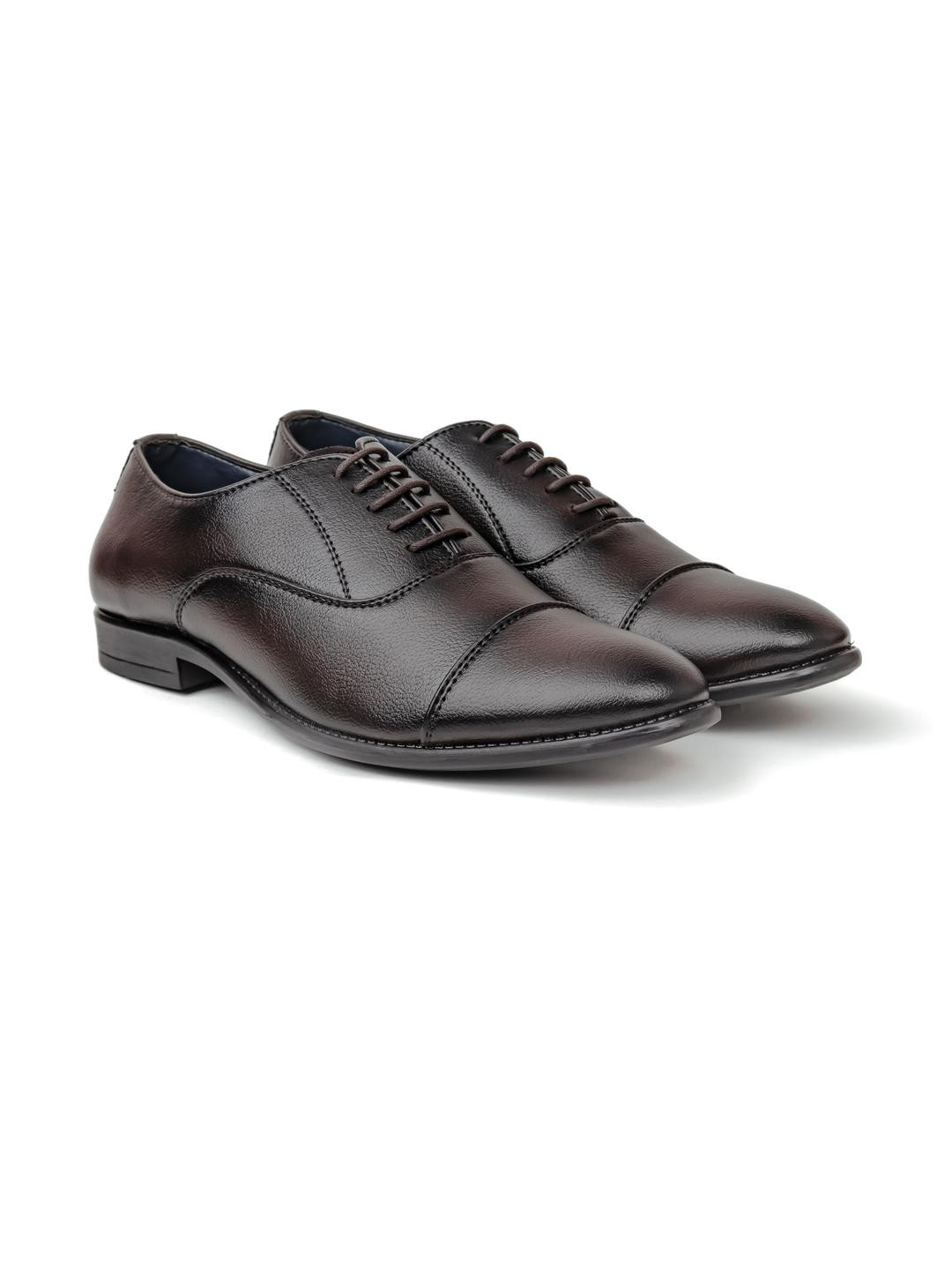 Bold Bunny Men Brown Leather Oxfords Shoes