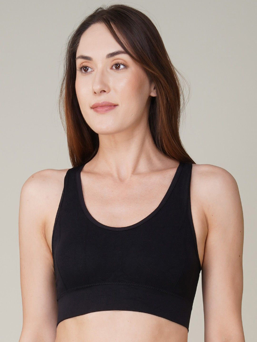 Poftik Women Rapid-Dry Full Coverage Side Shaper Removable Padding Sports Bra