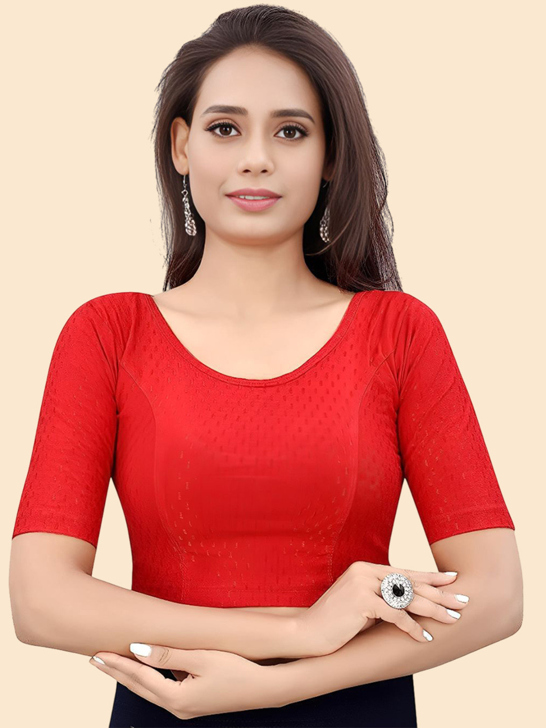 SHREEJI DESIGNER Woven Design Saree Blouse