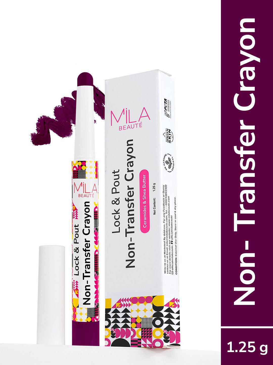 MILA BEAUTE Lock & Pout Matte Crayon Lipstick With Shea Butter - 1.25 g - Dont Stop