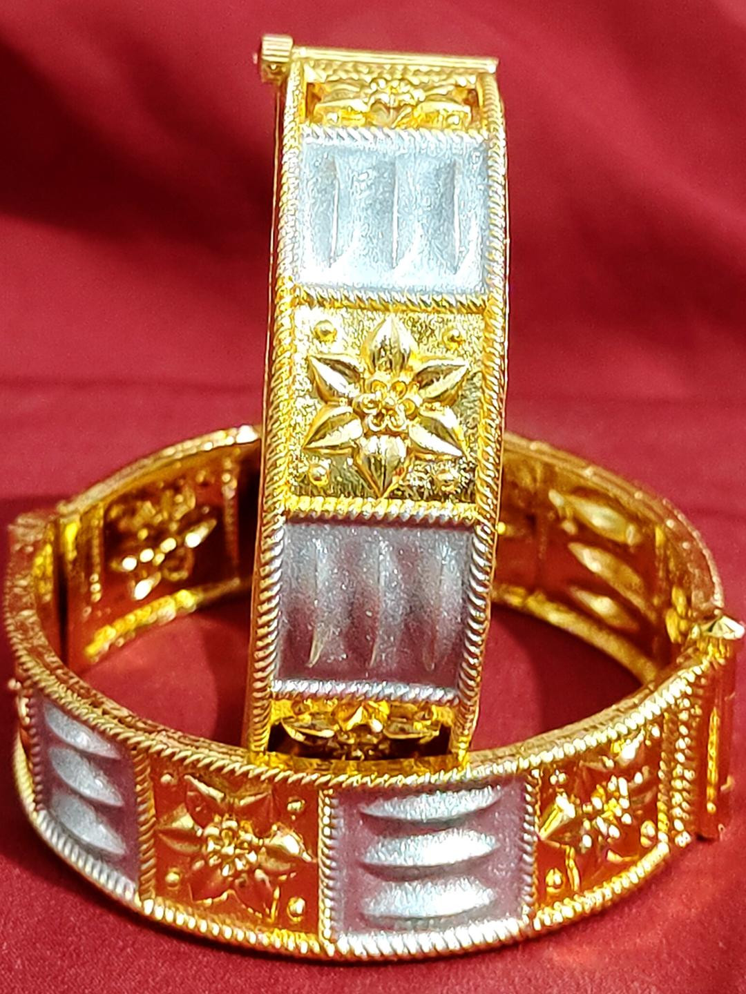 Balaji Gold Gold & Silver-Plated Copper Axomiya Bangle