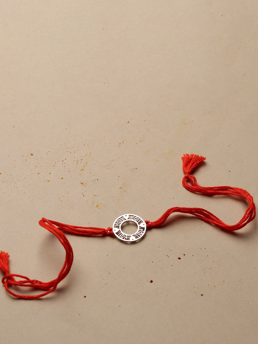 House of Aadyaa 92.5 Sterling Silver Laser Cut Heart Raksha Thread Rakhi