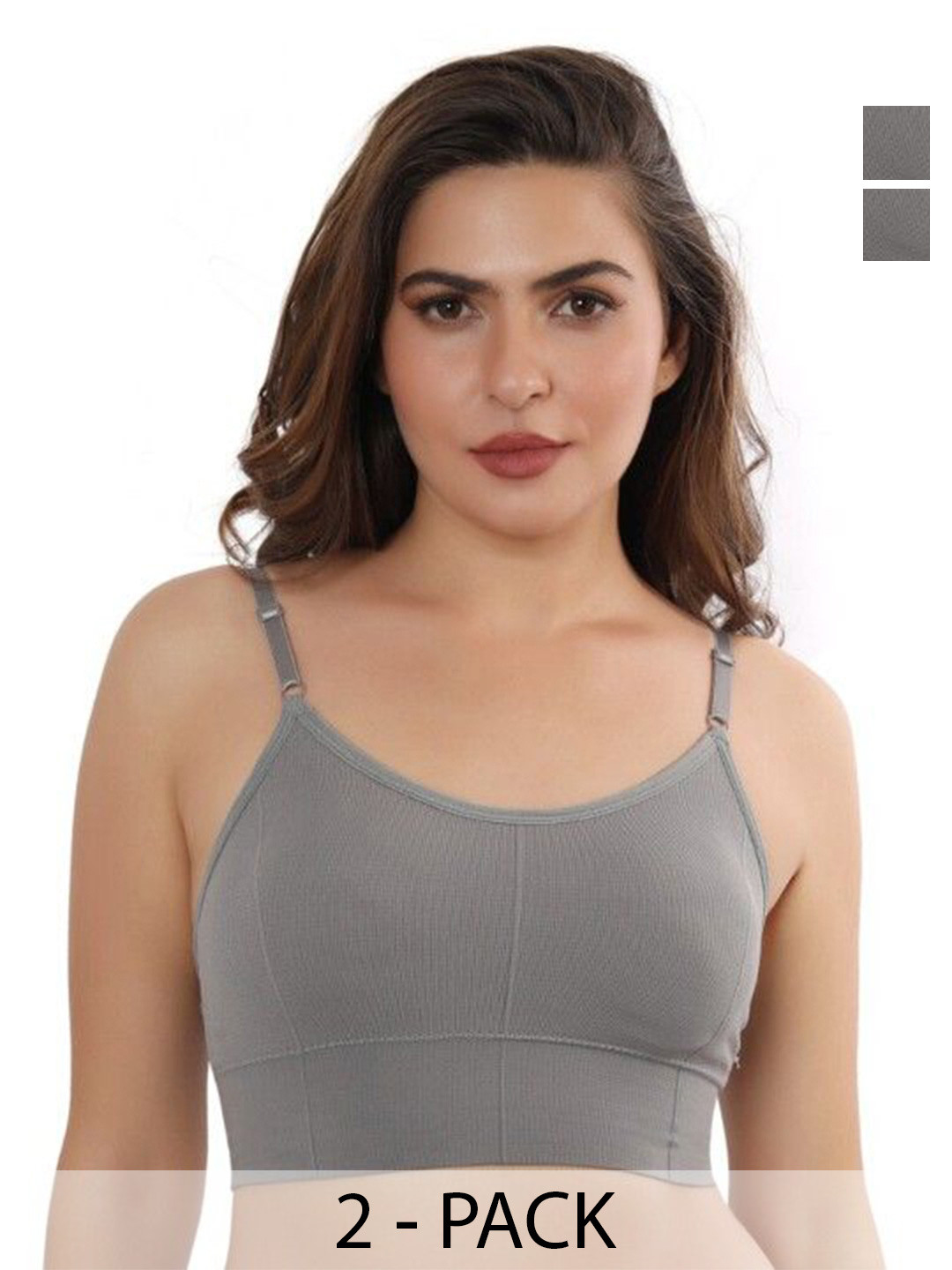 CALBONE Women Pack Of 2 Self Design Full Coverage Lightly Padded Non-Wired Everyday Bra