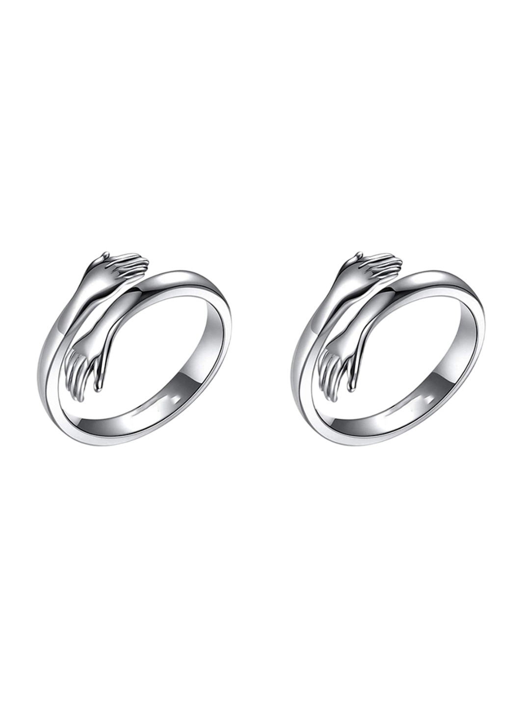 Ringzinnie Set Of 2 Hug Shape Finger Rings