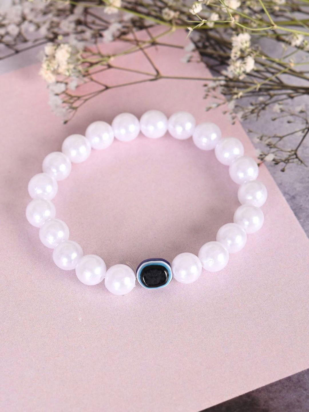 Anouk Evil Eye Crystal Beaded Elasticated Bracelet