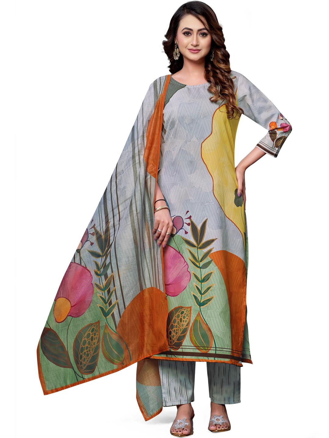PARVOTSAV Women Grey Kurta Sets