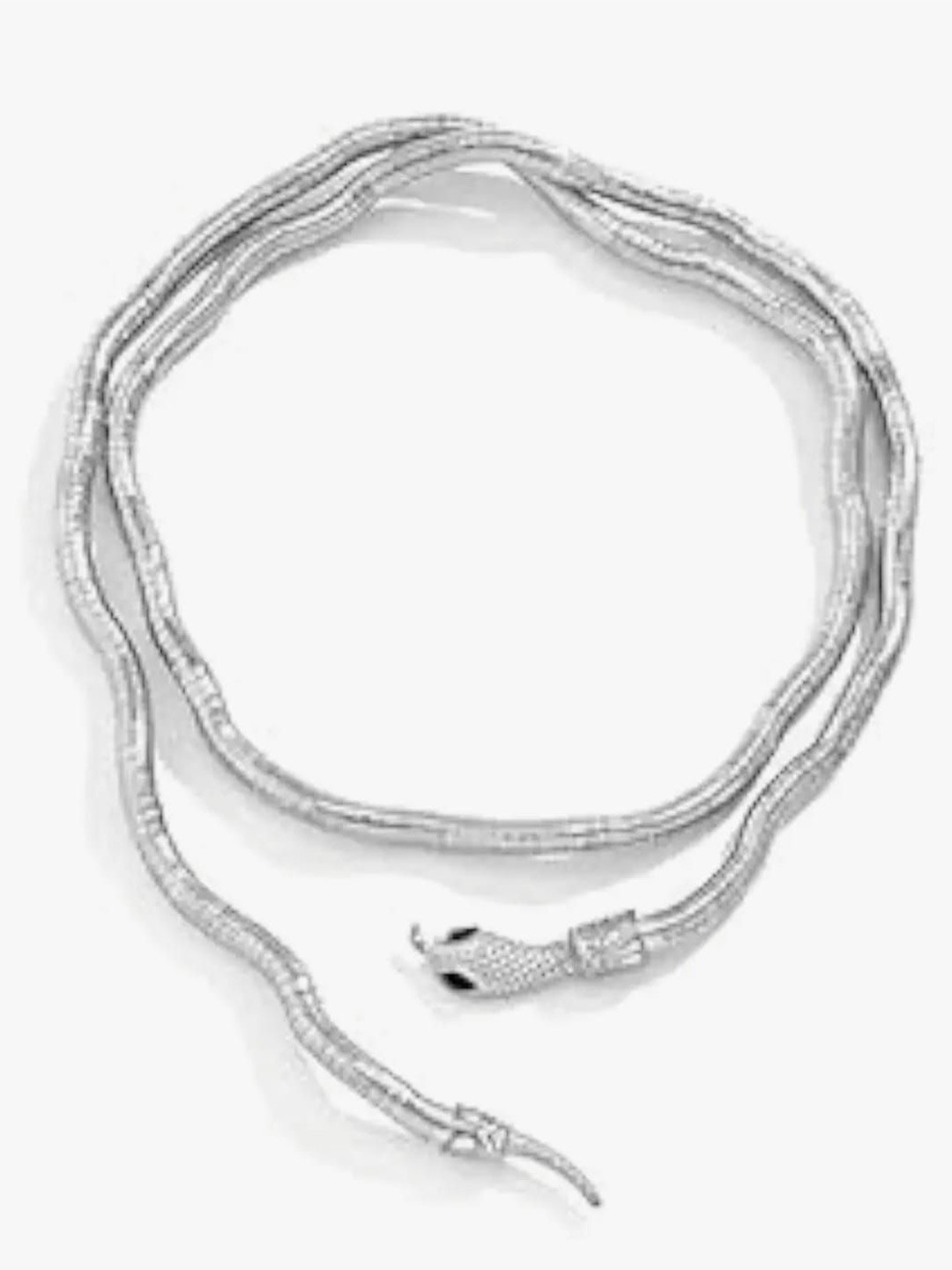 Piu Jewels Silver-Plated Snake Design Convertible Body Chain