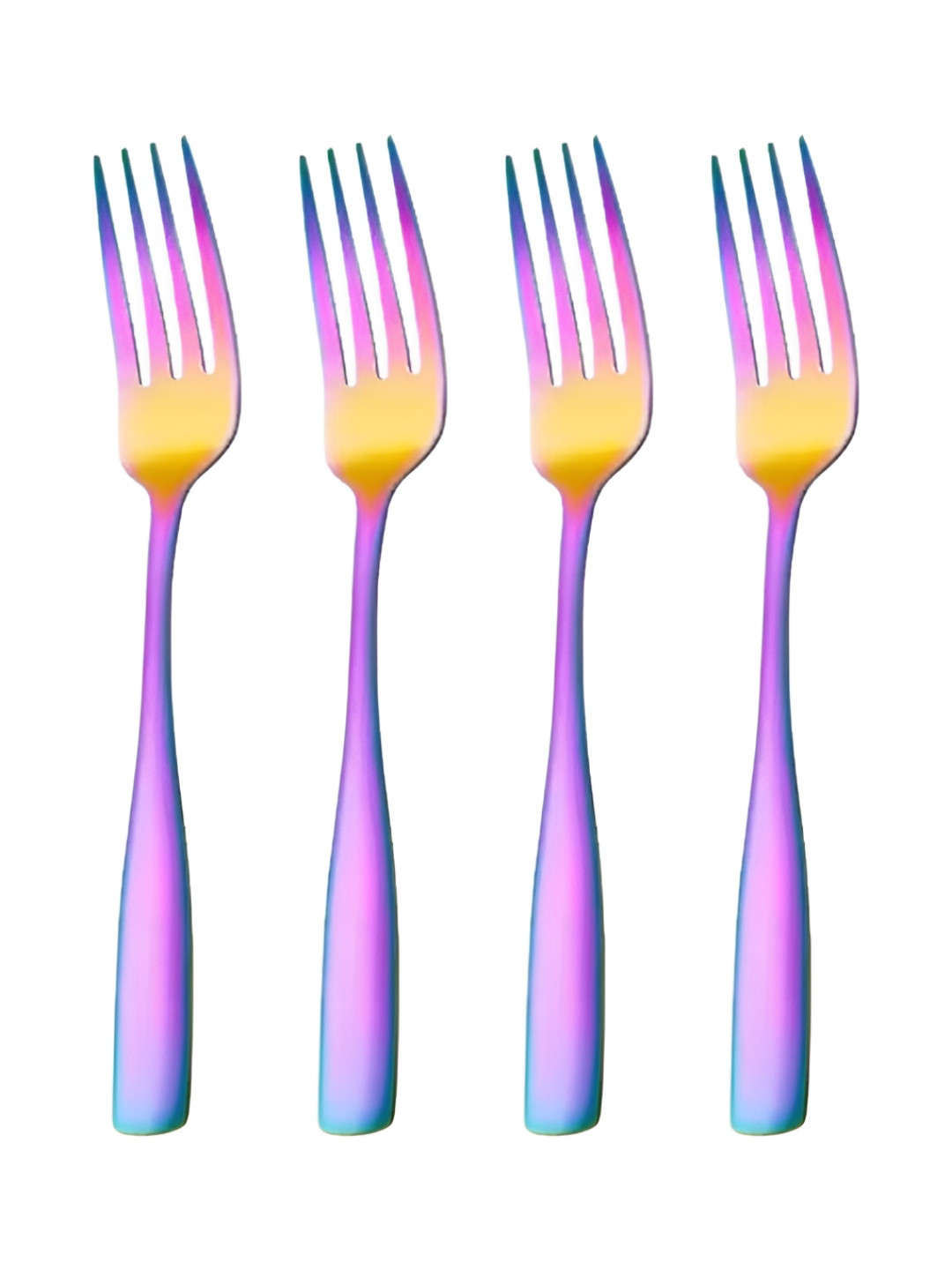 Myntra Elegant Homes Purple Stainless Steel Serving Fork