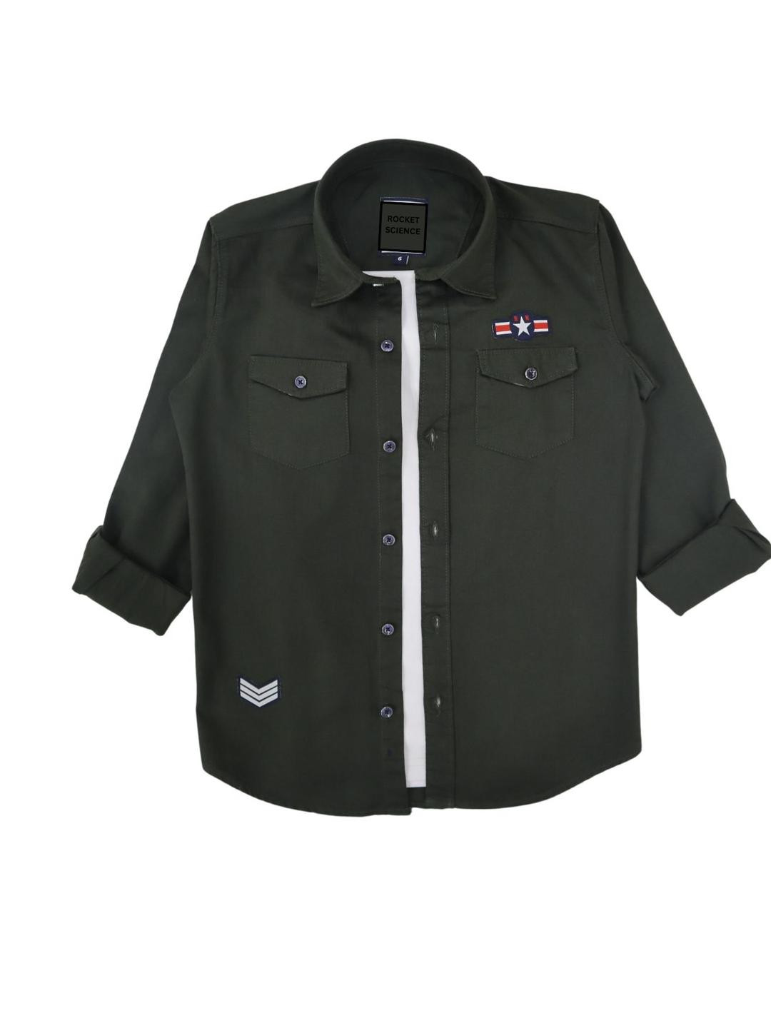 Rocket Science Boys Classic Slim Fit Casual Shirt