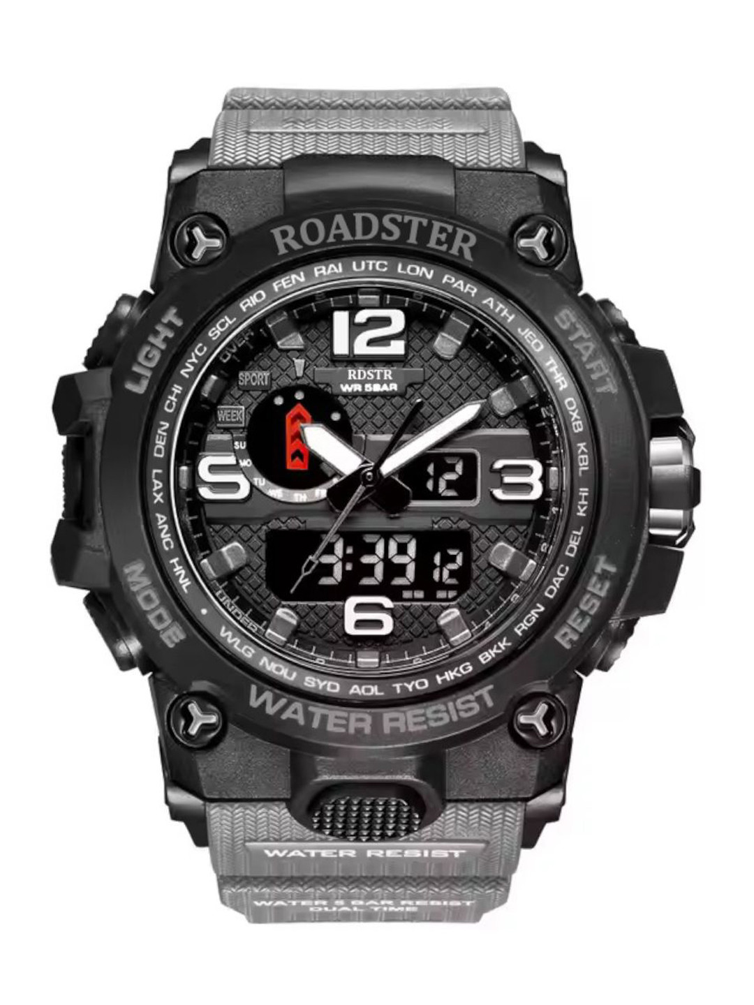 The Roadster Lifestyle Co Men Analogue & Digital Watches-RDSTR-1545D-GREY