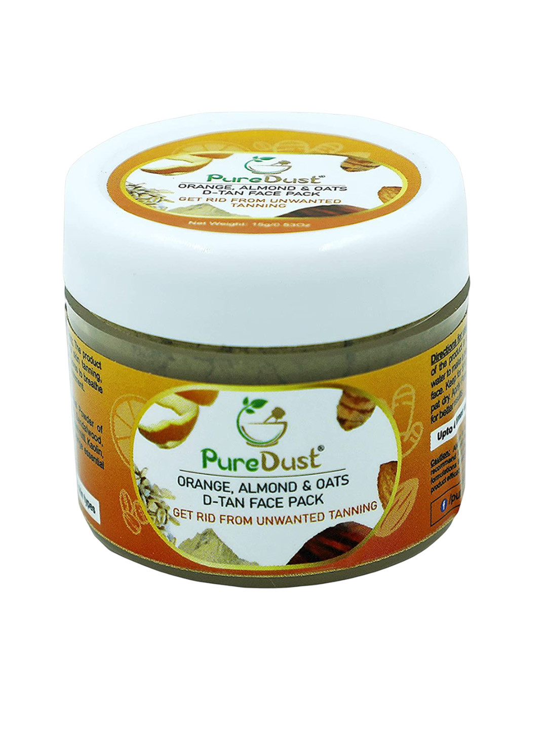 PureDust Orange D-tan Face Pack- 15 g