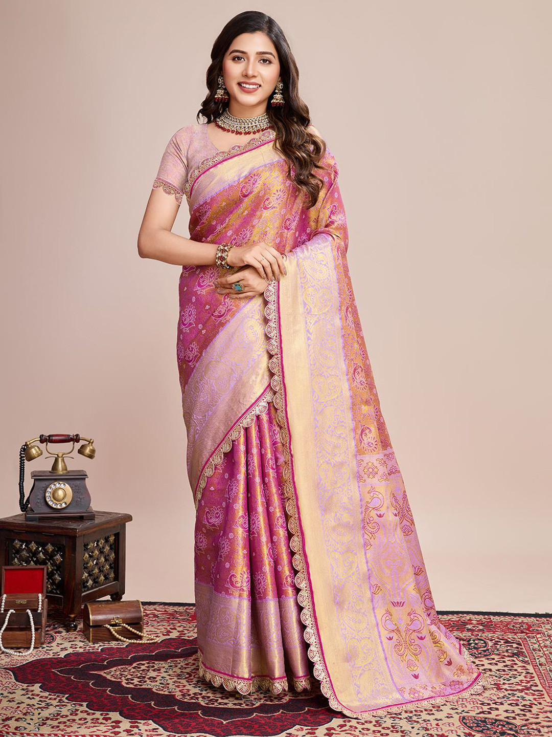 Kalaashree Woven Design Zari Saree