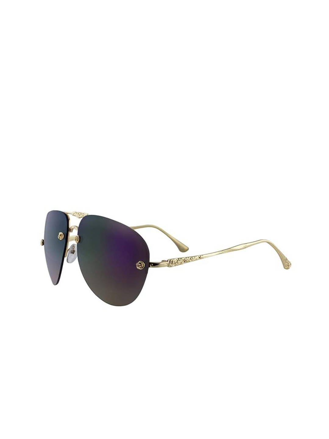 AUGEN Unisex Aviator Sunglasses with UV Protected Lens SG-17-Purple-Gold