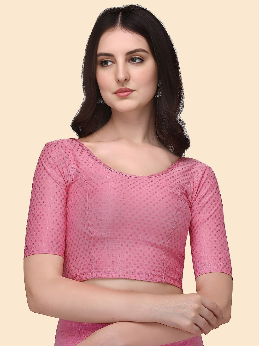 SHREEJI DESIGNER Woven Design Saree Blouse