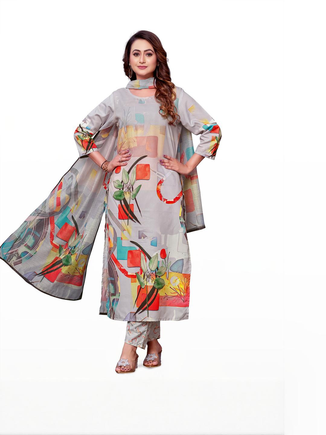 PARVOTSAV Women Grey Kurta Sets