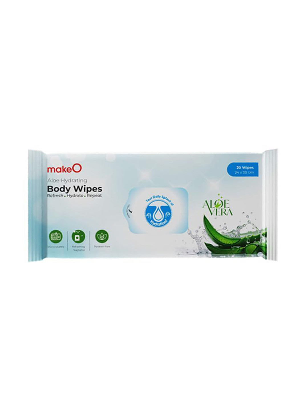 makeo Aloe Hydrating Body Wipes- 20 Wipes Each