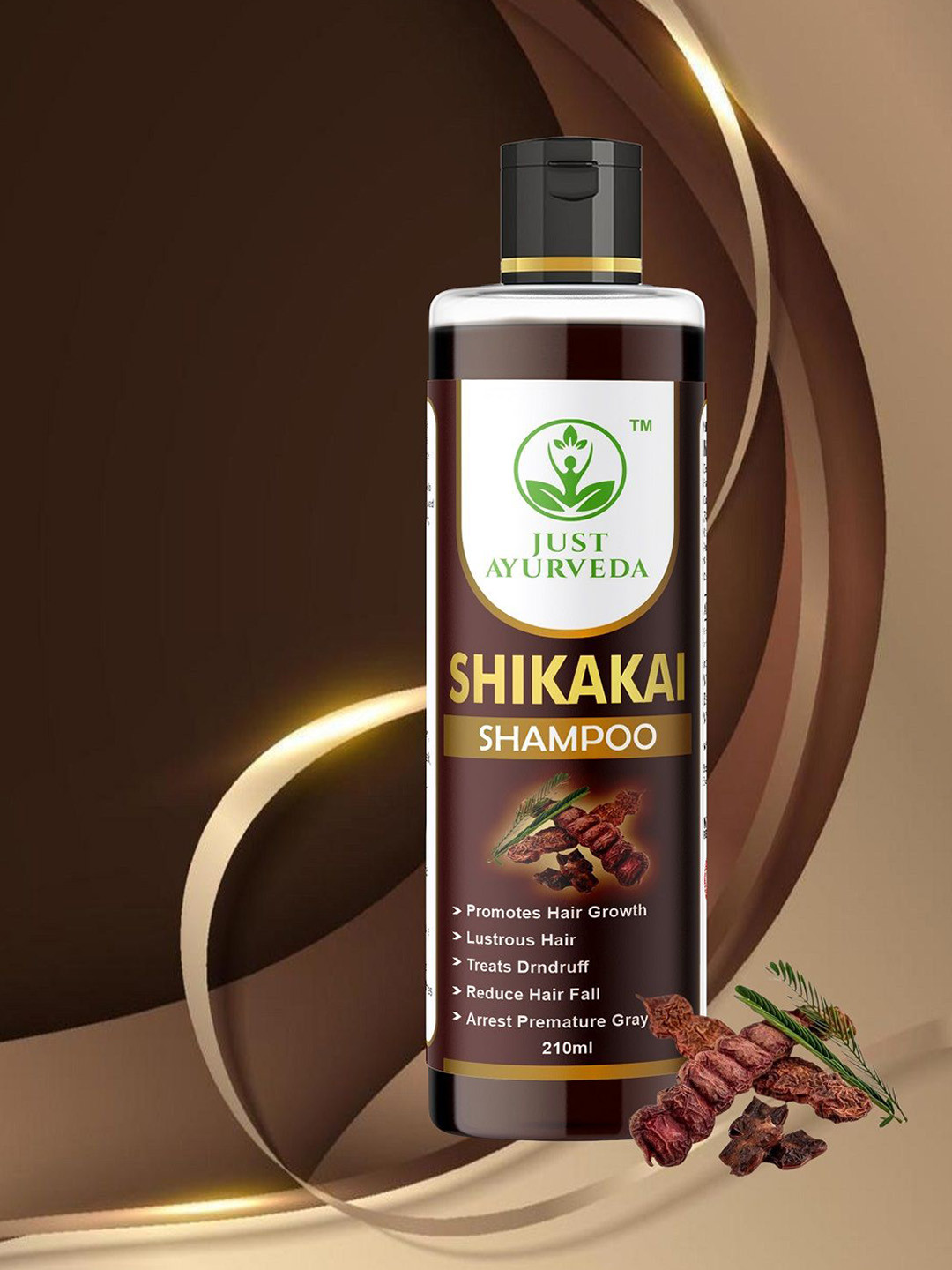 JUST AYURVEDA Shikakai Anti Dandruff Shampoo - 210 ml